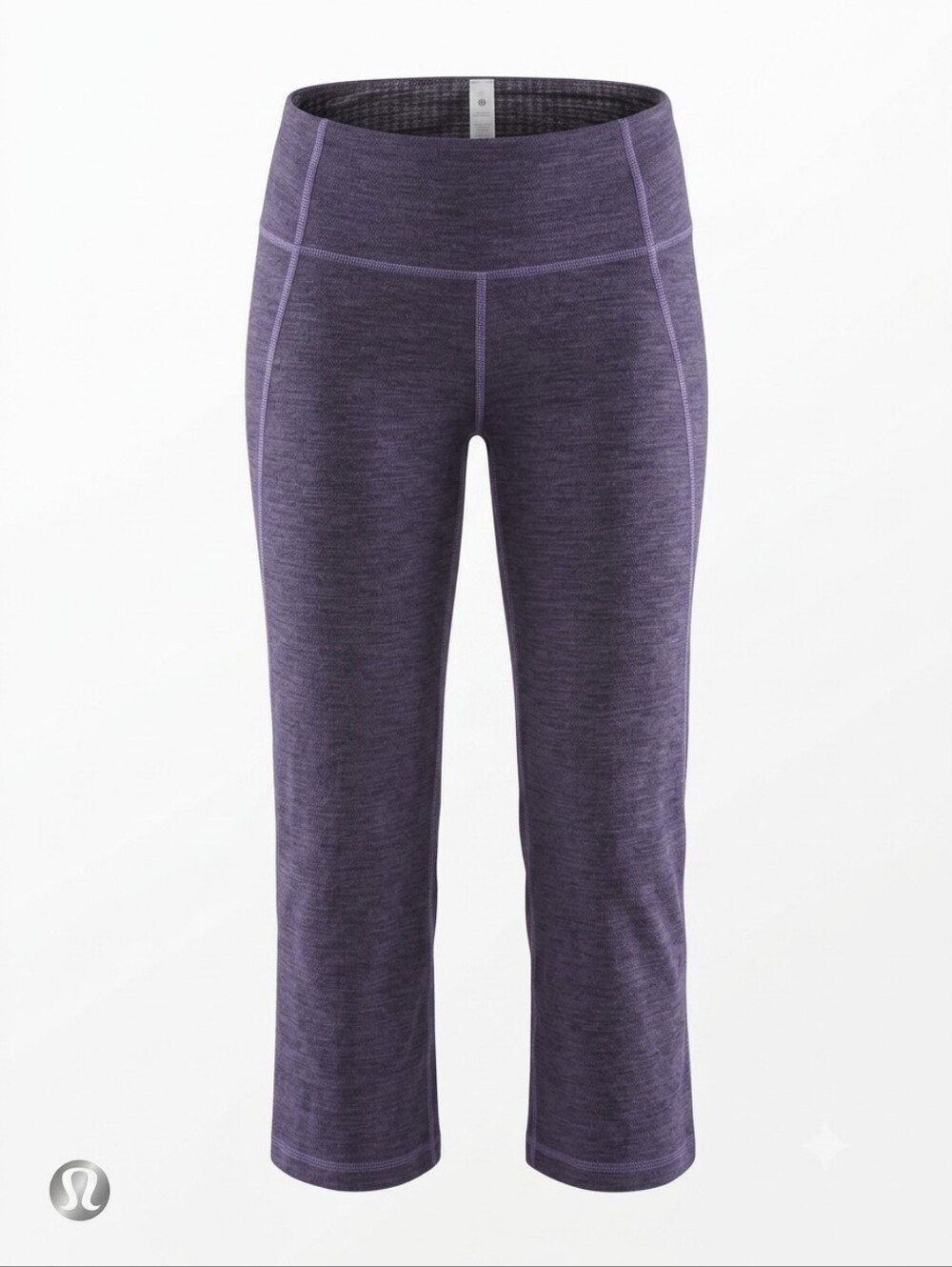Lululemon Groove Crop Pants Womens 6 Purple Yoga Capris Workout Leggings Active
